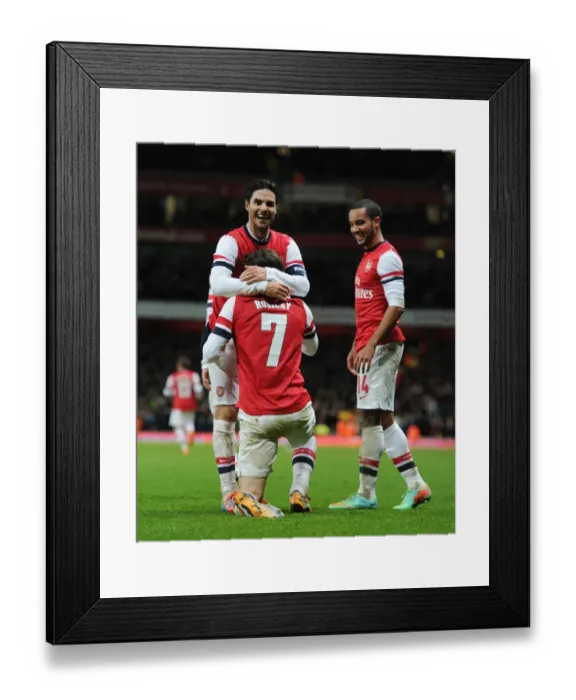 Framed Print : Arsenal's Rosicky and Walcott Celebrate Goal Against Tottenham in FA Cup Third Round Framed Print : Arsenal's Rosicky and Walcott Celebrate Goal Against Tottenham in FA Cup Third Round