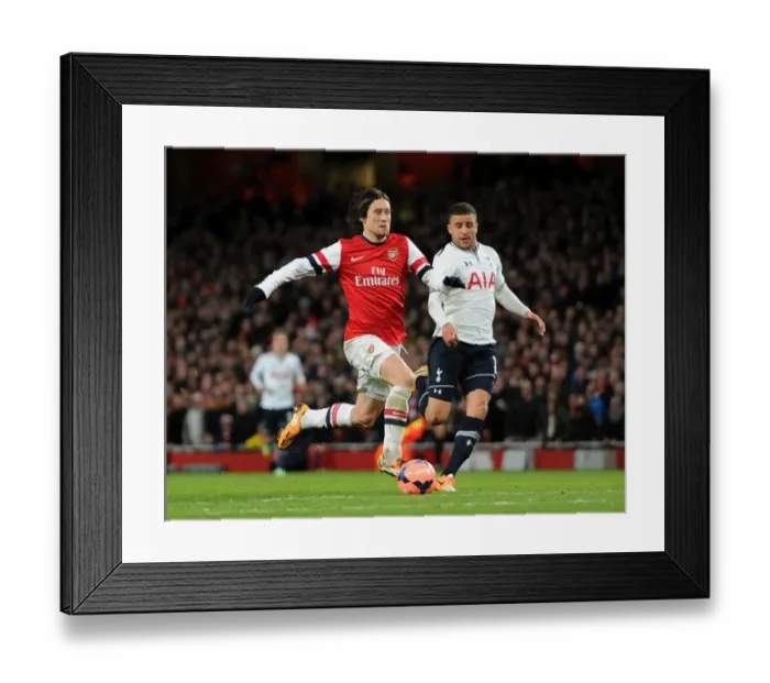 Framed Print : Rosicky's Stunner: Arsenal's FA Cup Victory Over Tottenham (2013-14) - The Unforgettable Goal Under Pressure from Kyle Walker