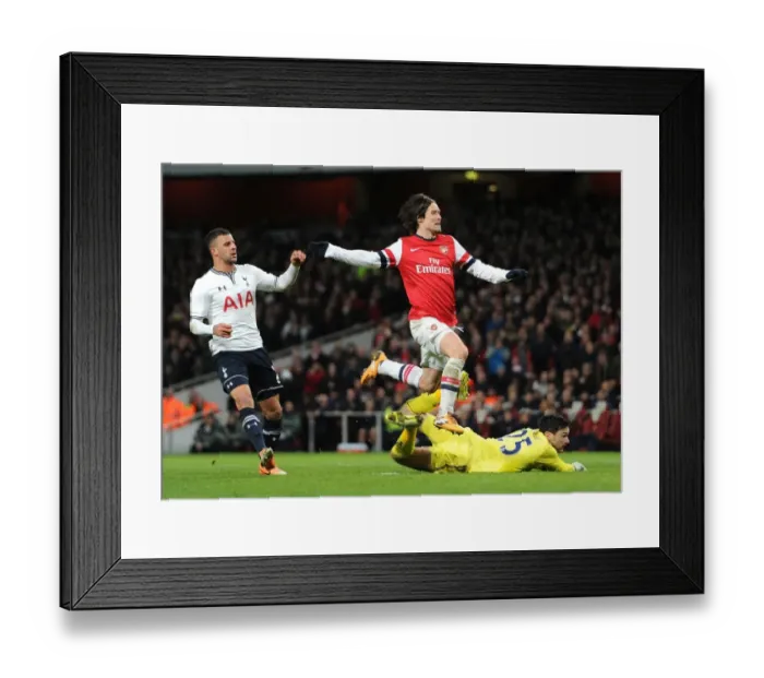 Framed Print : Tomas Rosicky's Stunning FA Cup Goal: Arsenal's Upset Over Tottenham, 2013-14 - Rosicky Scores Past Lloris
