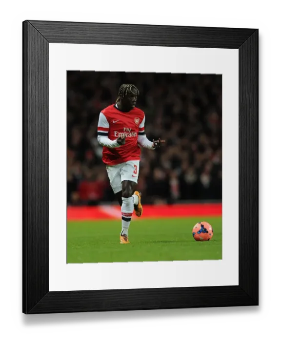 Framed Print : Arsenal vs. Tottenham: Bacary Sagna in Action during the FA Cup Third Round Clash at Emirates Stadium