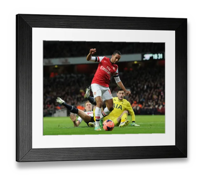 Framed Print : Theo Walcott's Slick Moves: Outmaneuvering Michael Dawson and Hugo Lloris in Arsenal's FA Cup Victory Over Tottenham Framed Print : Theo Walcott's Slick Moves: Outmaneuvering Michael Dawson and Hugo Lloris in Arsenal's FA Cup Victory Over Tottenham