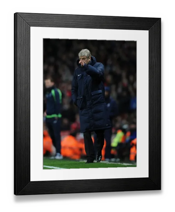 Framed Print : Arsene Wenger Leads Arsenal Against Tottenham in FA Cup Third Round
