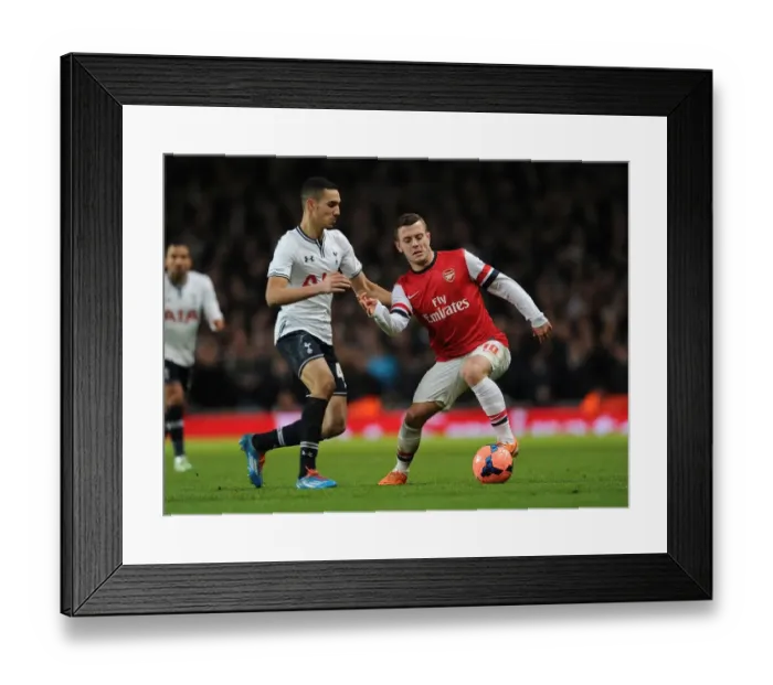 Framed Print : Arsenal's Jack Wilshere Battles Past Tottenham's Nabil Bentaleb in FA Cup Clash