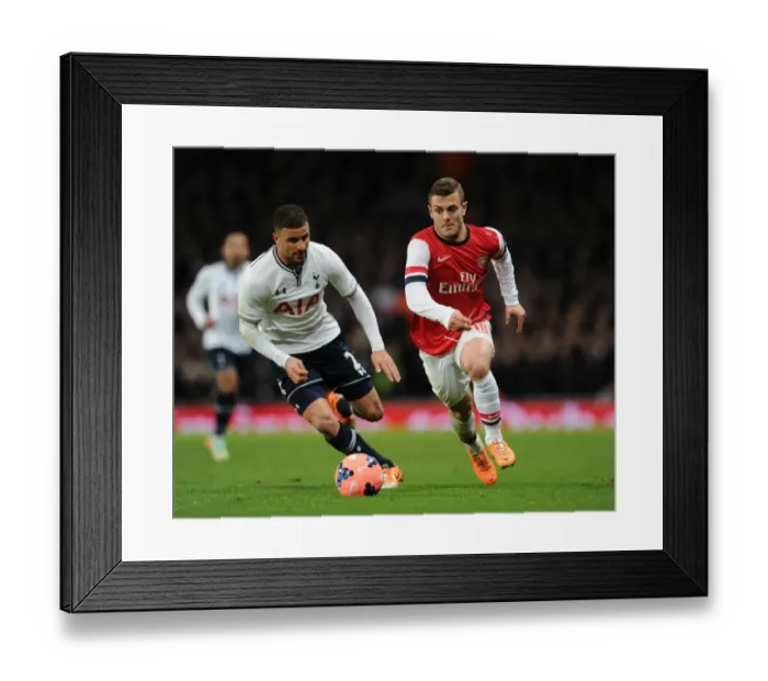 Framed Print : Jack Wilshere's FA Cup Triumph: Overcoming Kyle Walker with Arsenal
