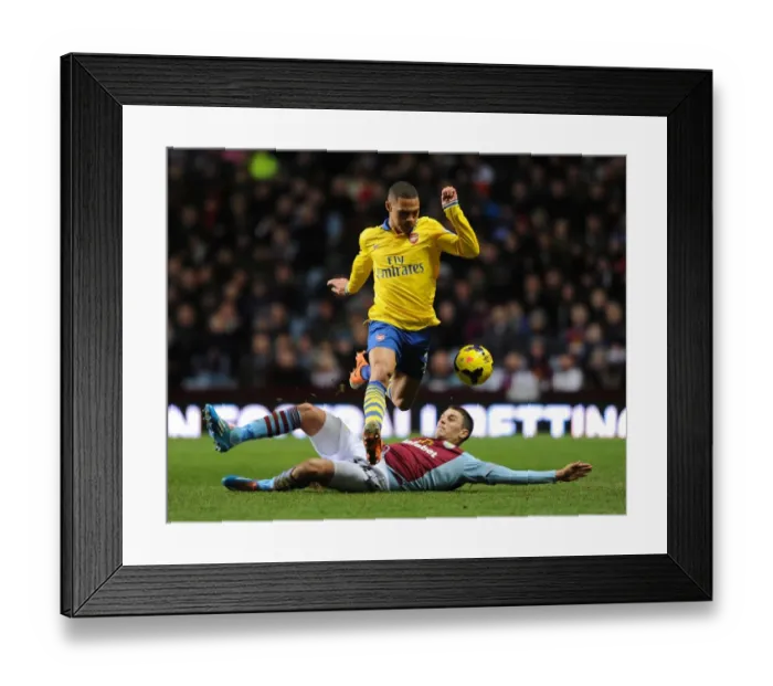 Framed Print : Intense Battle: Kieran Gibbs vs. Matthew Lowton at Villa Park Framed Print : Intense Battle: Kieran Gibbs vs. Matthew Lowton at Villa Park