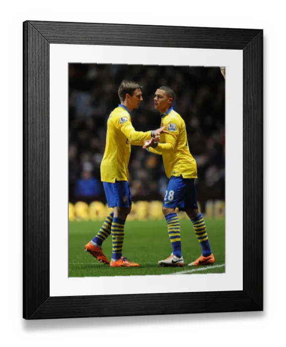 Framed Print : Arsenal's Kieran Gibbs Replaces Nacho Monreal Against Aston Villa (2013-14) Framed Print : Arsenal's Kieran Gibbs Replaces Nacho Monreal Against Aston Villa (2013-14)