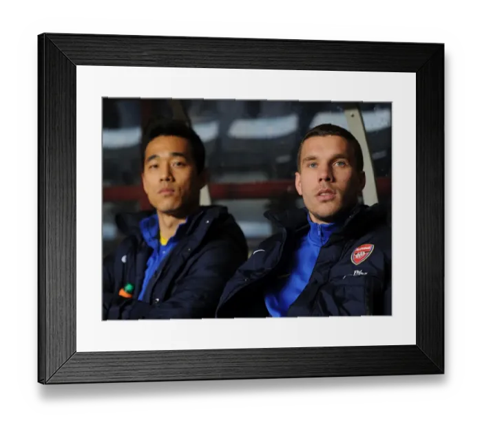Framed Print : Arsenal Forwards Chu-Young Park and Lukas Podolski Before Aston Villa Match, 2014 Premier League Framed Print : Arsenal Forwards Chu-Young Park and Lukas Podolski Before Aston Villa Match, 2014 Premier League