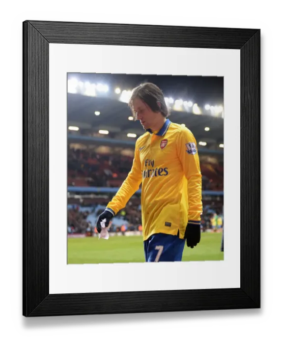 Framed Print : Arsenal's Tomas Rosicky Exits Villa Park After Aston Villa vs Arsenal (2013-14)