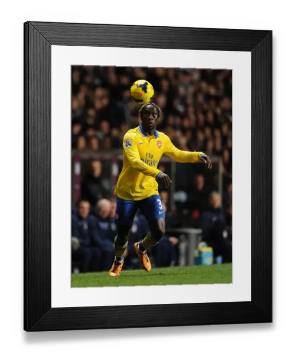 Framed Print : Arsenal's Bacary Sagna in Action against Aston Villa (Premier League 2013-14)