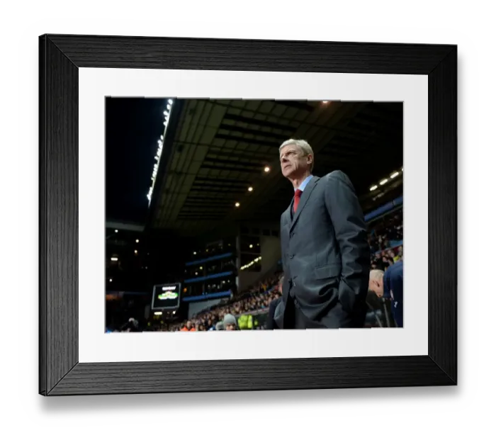 Framed Print : Arsene Wenger at Aston Villa vs Arsenal, Premier League 2013-14 Framed Print : Arsene Wenger at Aston Villa vs Arsenal, Premier League 2013-14