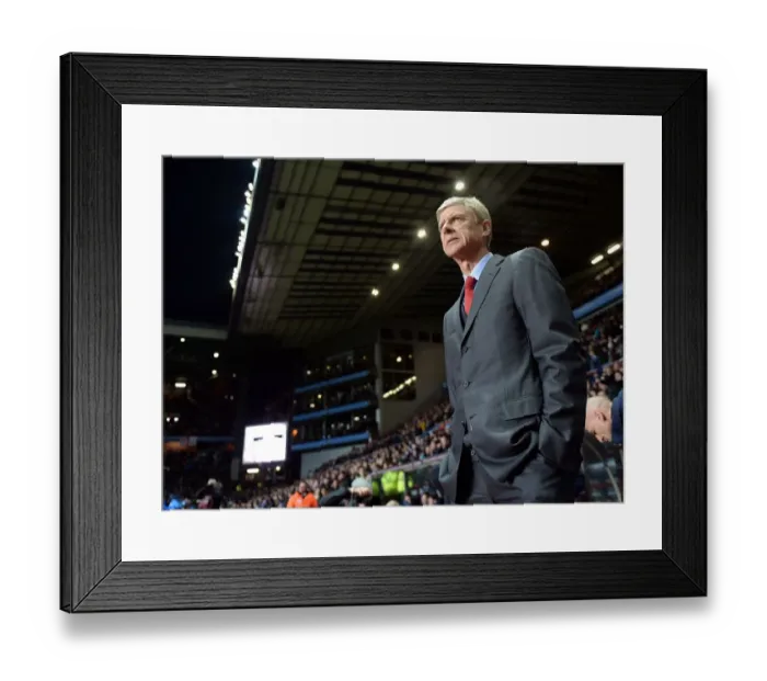Framed Print : Arsene Wenger Watching Aston Villa vs Arsenal, Premier League 2013-14 Framed Print : Arsene Wenger Watching Aston Villa vs Arsenal, Premier League 2013-14
