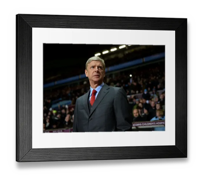 Framed Print : Arsene Wenger at Aston Villa vs Arsenal, Premier League 2013-14 Framed Print : Arsene Wenger at Aston Villa vs Arsenal, Premier League 2013-14