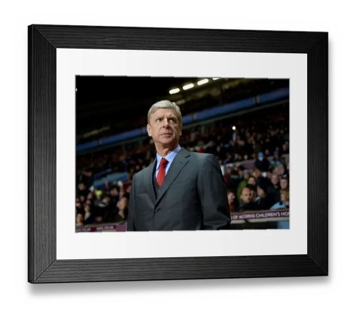 Framed Print : Arsene Wenger's Intense Focus: Aston Villa vs Arsenal, Premier League 2013-14 Framed Print : Arsene Wenger's Intense Focus: Aston Villa vs Arsenal, Premier League 2013-14