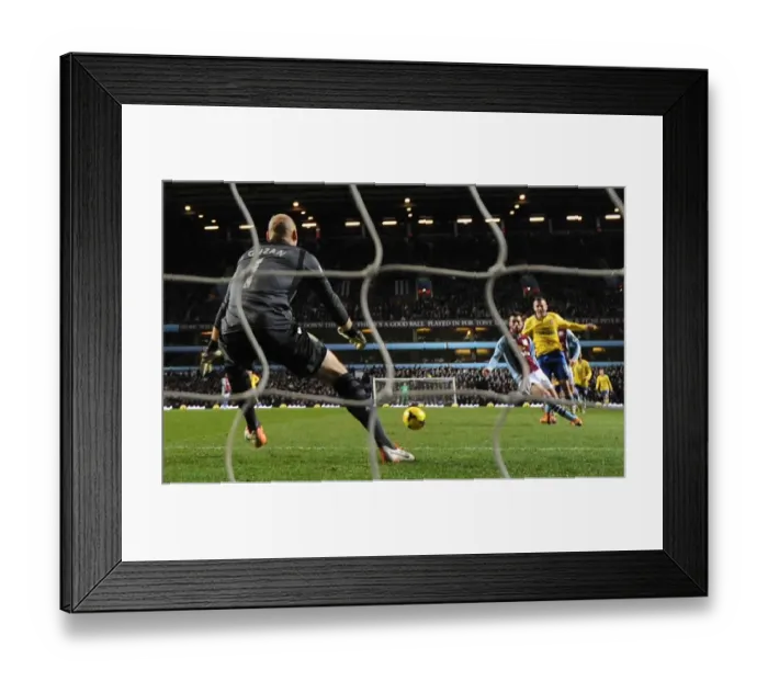 Framed Print : Jack Wilshere scores Arsenals 1st goal past Brad Guzan (Villa). Aston Villa 1: 2 Arsenal Framed Print : Jack Wilshere scores Arsenals 1st goal past Brad Guzan (Villa). Aston Villa 1: 2 Arsenal