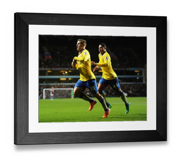 Framed Print : Jack Wilshere's Stunner: Arsenal's First Goal vs. Aston Villa (2013-14)