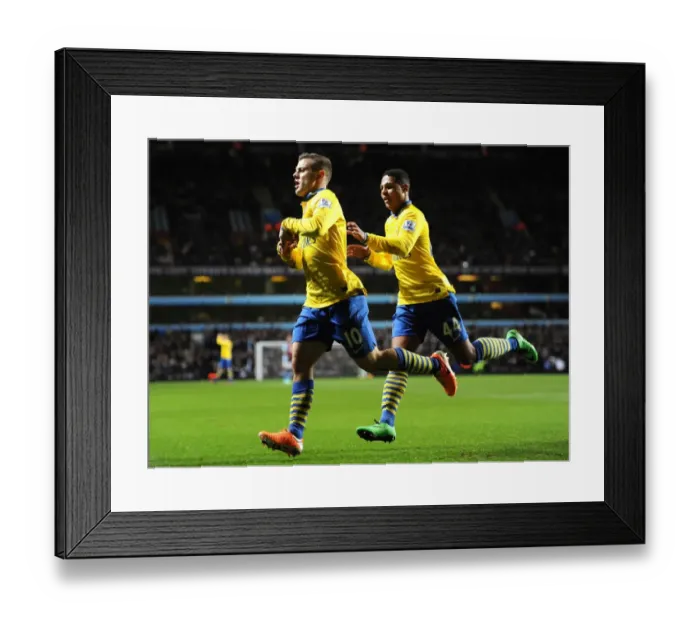 Framed Print : Jack Wilshere's Stunner: Arsenal's Thrilling First Goal vs. Aston Villa (2013-14)