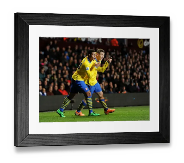 Framed Print : Jack Wilshere Scores the Opener: Arsenal's Victory at Aston Villa, Premier League 2013-14 Framed Print : Jack Wilshere Scores the Opener: Arsenal's Victory at Aston Villa, Premier League 2013-14