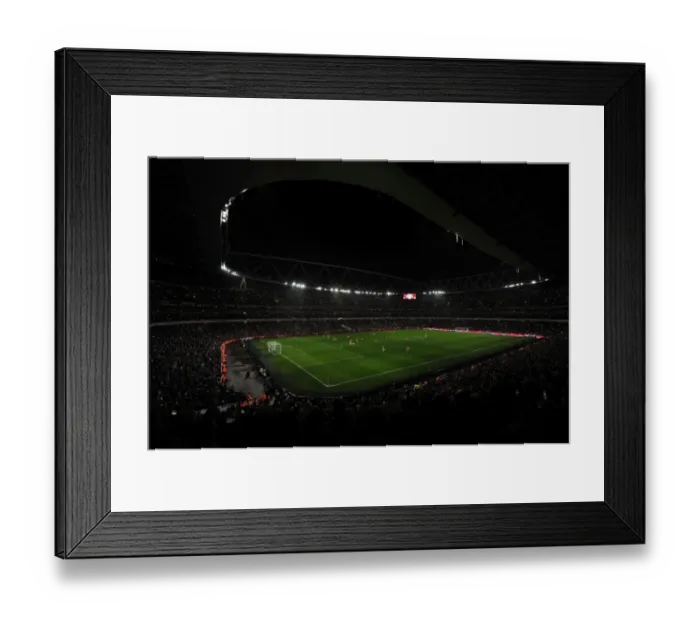 Framed Print : Arsenal Fans Illuminate Emirates Stadium with Sea of Lights during FA Cup Match against Coventry City Framed Print : Arsenal Fans Illuminate Emirates Stadium with Sea of Lights during FA Cup Match against Coventry City