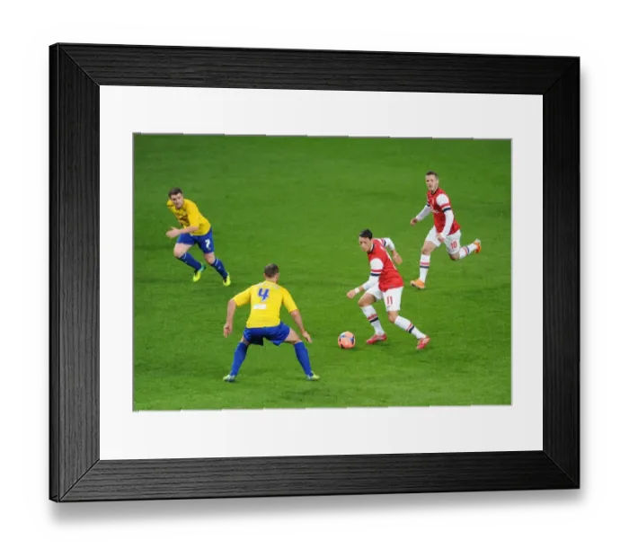 Framed Print : Arsenal's Ozil and Wilshere Charge Forward Against Coventry's Fleck and Webster - FA Cup 4th Round, 2013-14 Framed Print : Arsenal's Ozil and Wilshere Charge Forward Against Coventry's Fleck and Webster - FA Cup 4th Round, 2013-14