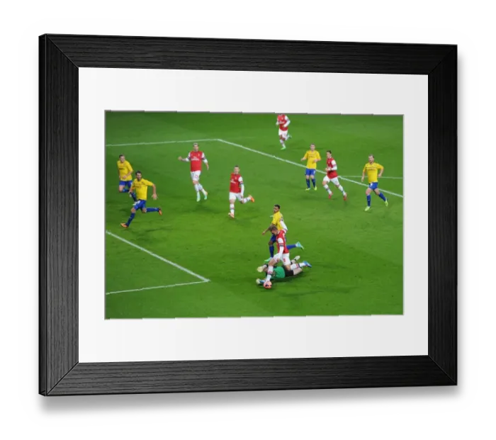 Framed Print : Dramatic Podolski Goal: Arsenal's FA Cup Victory Over Coventry City (Joe Murphy and Cyrus Christie)