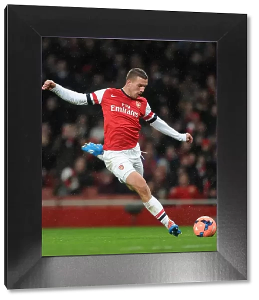 Lukas Podolski (Arsenal). Arsenal 4: 0 Coventry City. FA Cup 4th Round. Emirates Stadium, 24  /  1  /  14