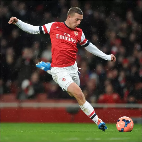 Lukas Podolski (Arsenal). Arsenal 4: 0 Coventry City. FA Cup 4th Round. Emirates Stadium, 24  /  1  /  14