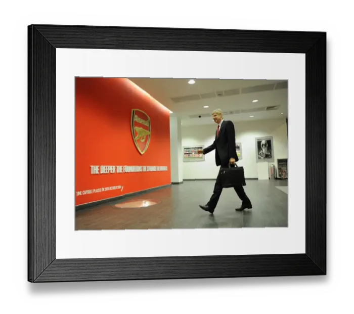 Framed Print : Arsene Wenger Leads Arsenal into FA Cup Battle against Coventry City (2014)