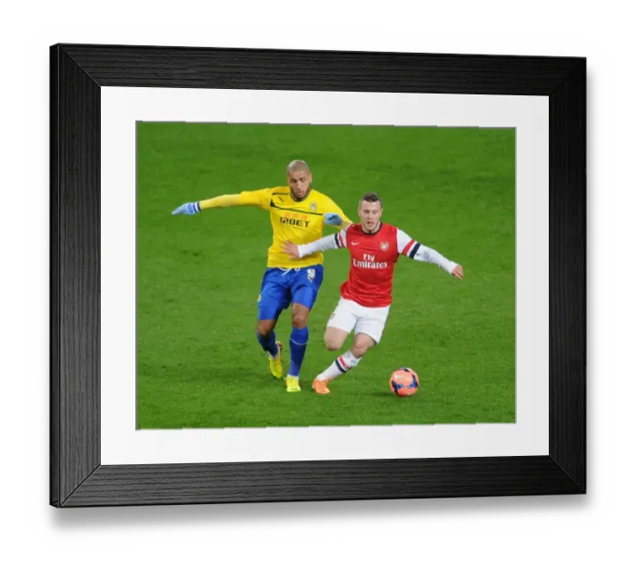 Framed Print : Jack Wilshere's Blazing Speed: Outpacing Leon Clarke in Arsenal's FA Cup Victory