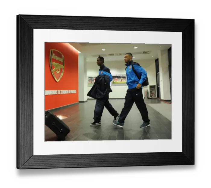 Framed Print : Arsenal Stars Gedion Zelalem and Alex Oxlade-Chamberlain Head to Emirates Stadium for FA Cup Match against Coventry City Framed Print : Arsenal Stars Gedion Zelalem and Alex Oxlade-Chamberlain Head to Emirates Stadium for FA Cup Match against Coventry City