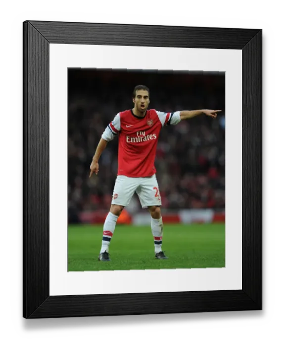 Framed Print : Mesut Ozil in Action: Arsenal vs Fulham, Premier League 2013-14