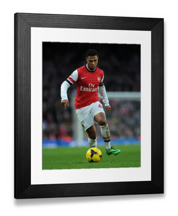 Framed Print : Serge Gnabry (Arsenal). Arsenal 2: 0 Fulham. Barclays Premier League. Emirates Stadium, 18  /  1  /  14