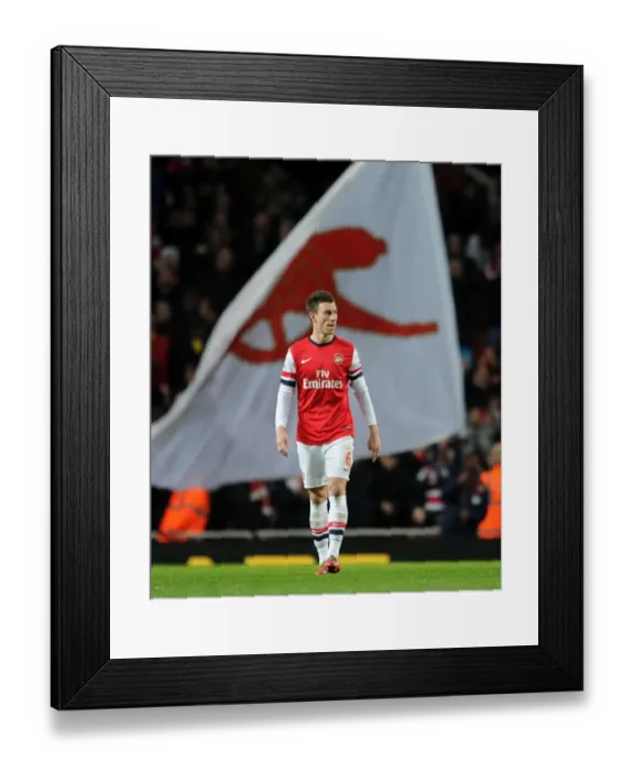 Framed Print : Laurent Koscielny Celebrates Arsenal's Win Against Fulham (2013-14)