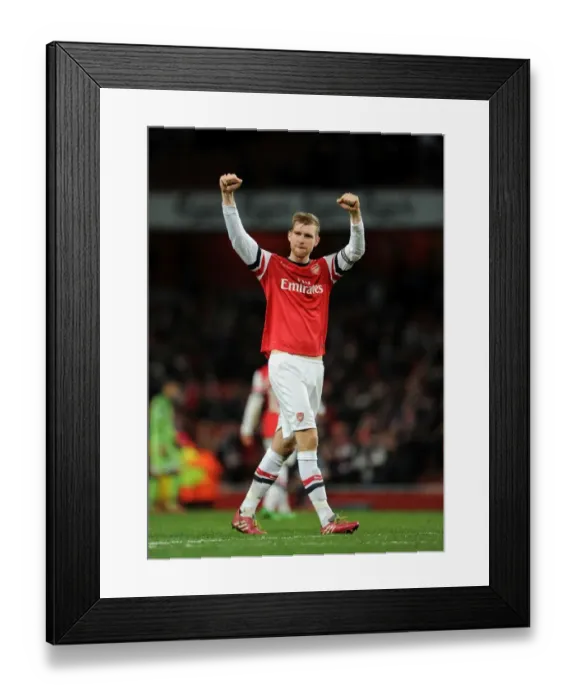 Framed Print : Per Mertesacker's Triumph: Arsenal's Victory over Fulham (2013-14) - The Unforgettable Moment Framed Print : Per Mertesacker's Triumph: Arsenal's Victory over Fulham (2013-14) - The Unforgettable Moment