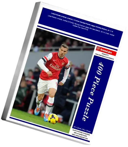 Lukas Podolski (Arsenal). Arsenal 2: 0 Fulham. Barclays Premier League. Emirates Stadium, 18  /  1  /  14