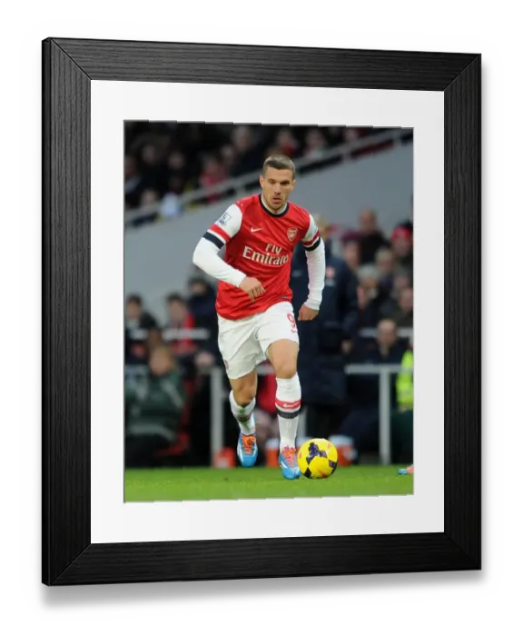 Framed Print : Lukas Podolski (Arsenal). Arsenal 2: 0 Fulham. Barclays Premier League. Emirates Stadium, 18 / 1 / 14 Framed Print : Lukas Podolski (Arsenal). Arsenal 2: 0 Fulham. Barclays Premier League. Emirates Stadium, 18 / 1 / 14