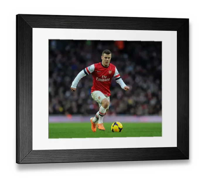 Framed Print : Jack Wilshere in Action: Arsenal vs Fulham, Premier League 2013-14 Framed Print : Jack Wilshere in Action: Arsenal vs Fulham, Premier League 2013-14