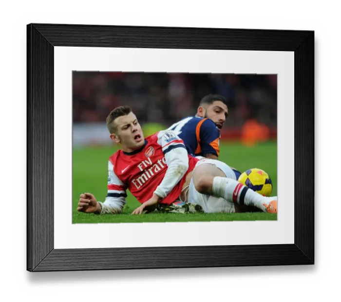 Framed Print : Arsenal vs. Fulham: Wilshere vs. Dejagah - Intense Battle for the Ball (Premier League, 2013-14) Framed Print : Arsenal vs. Fulham: Wilshere vs. Dejagah - Intense Battle for the Ball (Premier League, 2013-14)