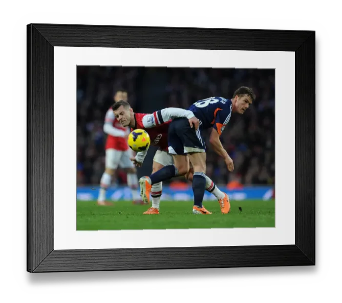 Framed Print : Arsenal vs Fulham: Wilshere vs Parker - Premier League Battle at Emirates Stadium Framed Print : Arsenal vs Fulham: Wilshere vs Parker - Premier League Battle at Emirates Stadium
