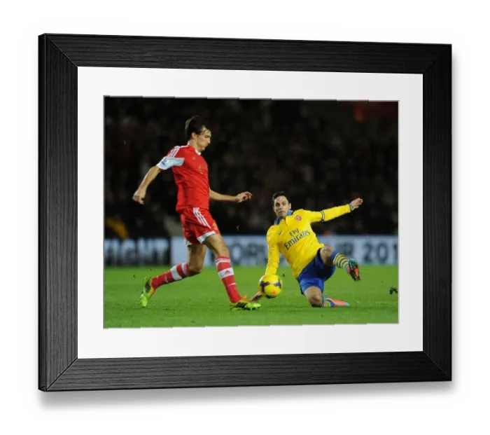 Framed Print : Mikel Arteta vs Jack Cork: Intense Battle in Southampton vs Arsenal Premier League Clash Framed Print : Mikel Arteta vs Jack Cork: Intense Battle in Southampton vs Arsenal Premier League Clash