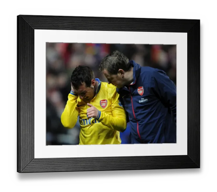 Framed Print : Santi Cazorla: Injury Concerns as Arsenal Face Southampton (2013-14)