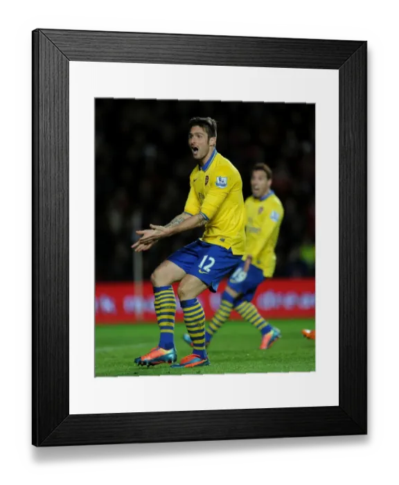 Framed Print : Olivier Giroud in Action: Southampton vs Arsenal, Premier League 2013-14 Framed Print : Olivier Giroud in Action: Southampton vs Arsenal, Premier League 2013-14