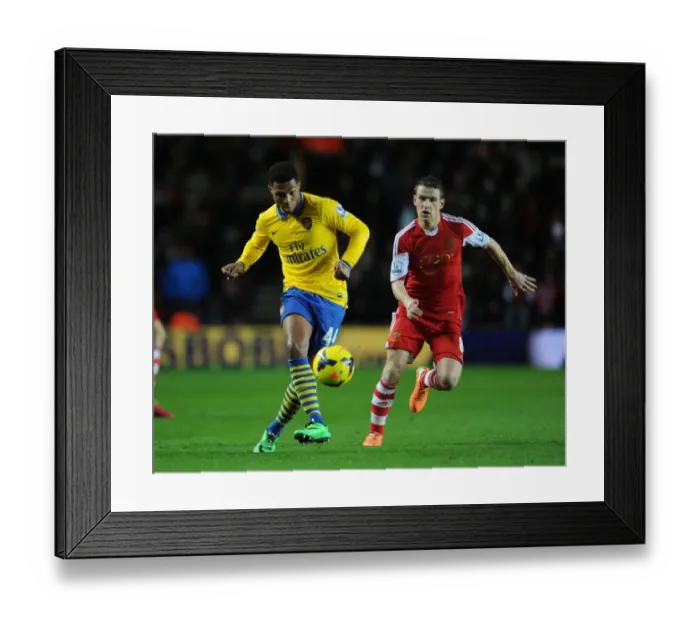 Framed Print : Serge Gnabry vs. Steven Davis: A Premier League Showdown at Southampton's St Marys Stadium, 2013-14 Framed Print : Serge Gnabry vs. Steven Davis: A Premier League Showdown at Southampton's St Marys Stadium, 2013-14