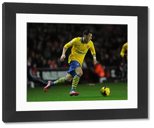 Mesut Ozil (Arsenal). Southampton 2: 2 Arsenal. Barclays Premier League. St. Marys Stadium, 29  /  1  /  14