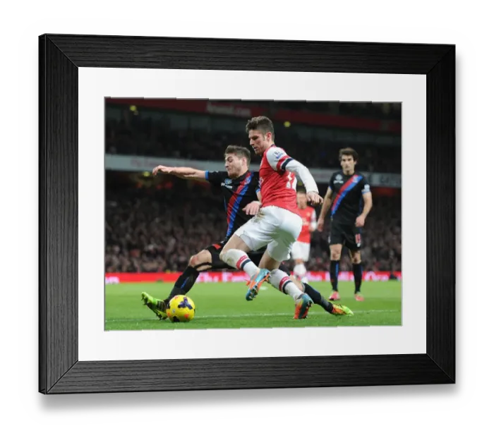 Framed Print : Clash at Emirates: Giroud vs. Ward - Arsenal vs. Crystal Palace, Premier League 2013-14 Framed Print : Clash at Emirates: Giroud vs. Ward - Arsenal vs. Crystal Palace, Premier League 2013-14