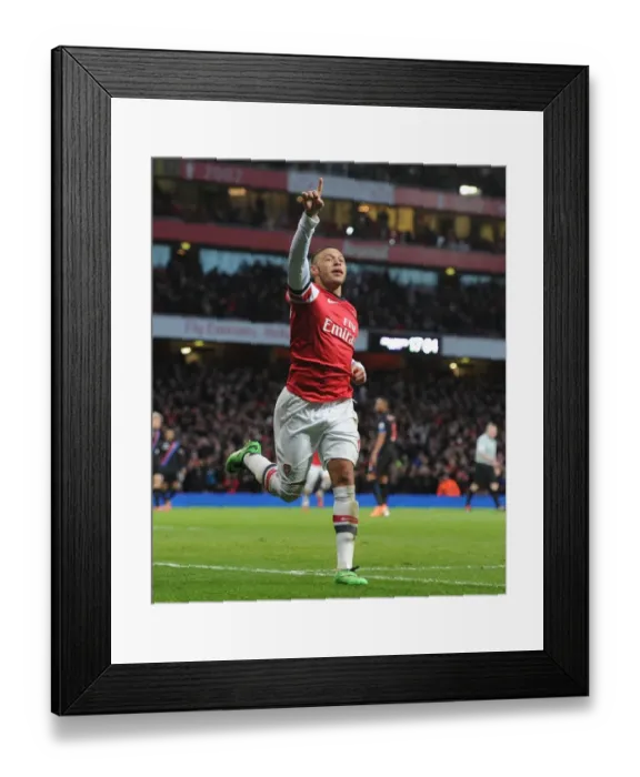 Framed Print : Alex Oxlade-Chamberlain's Goal Celebration: Arsenal vs Crystal Palace, Premier League 2013-14 Framed Print : Alex Oxlade-Chamberlain's Goal Celebration: Arsenal vs Crystal Palace, Premier League 2013-14