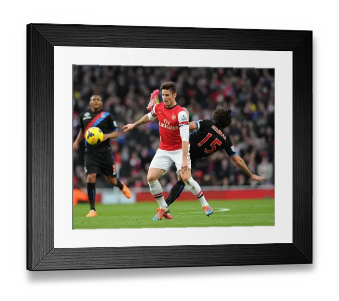 Framed Print : Clash at Emirates: Giroud vs Jedinak in Arsenal's Battle Against Crystal Palace