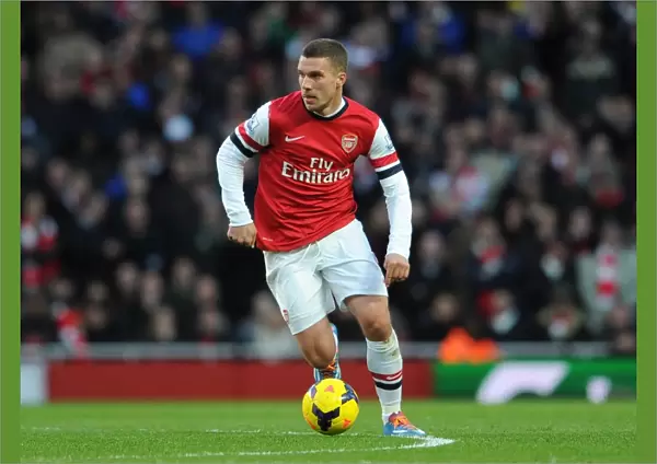 Lukas Podolski (Arsenal). Arsenal 2: 0 Crystal Palace. Barclays Premier League. Emirates Stadium
