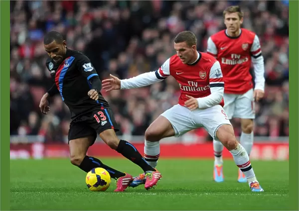 Lukas Podolski (Arsenal) Jason Puncheon (Palace). Arsenal 2: 0 Crystal Palace. Barclays