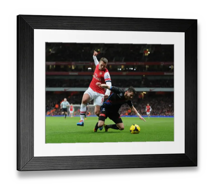 Framed Print : Arsenal vs. Crystal Palace: Lukas Podolski vs. Joel Ward in Intense Premier League Clash Framed Print : Arsenal vs. Crystal Palace: Lukas Podolski vs. Joel Ward in Intense Premier League Clash
