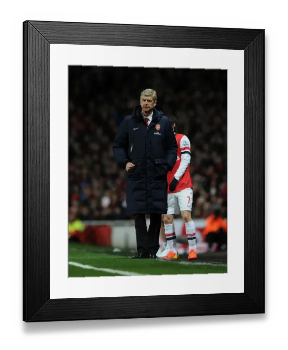 Framed Print : Arsene Wenger Leads Arsenal Against Crystal Palace in Premier League Clash, 2014